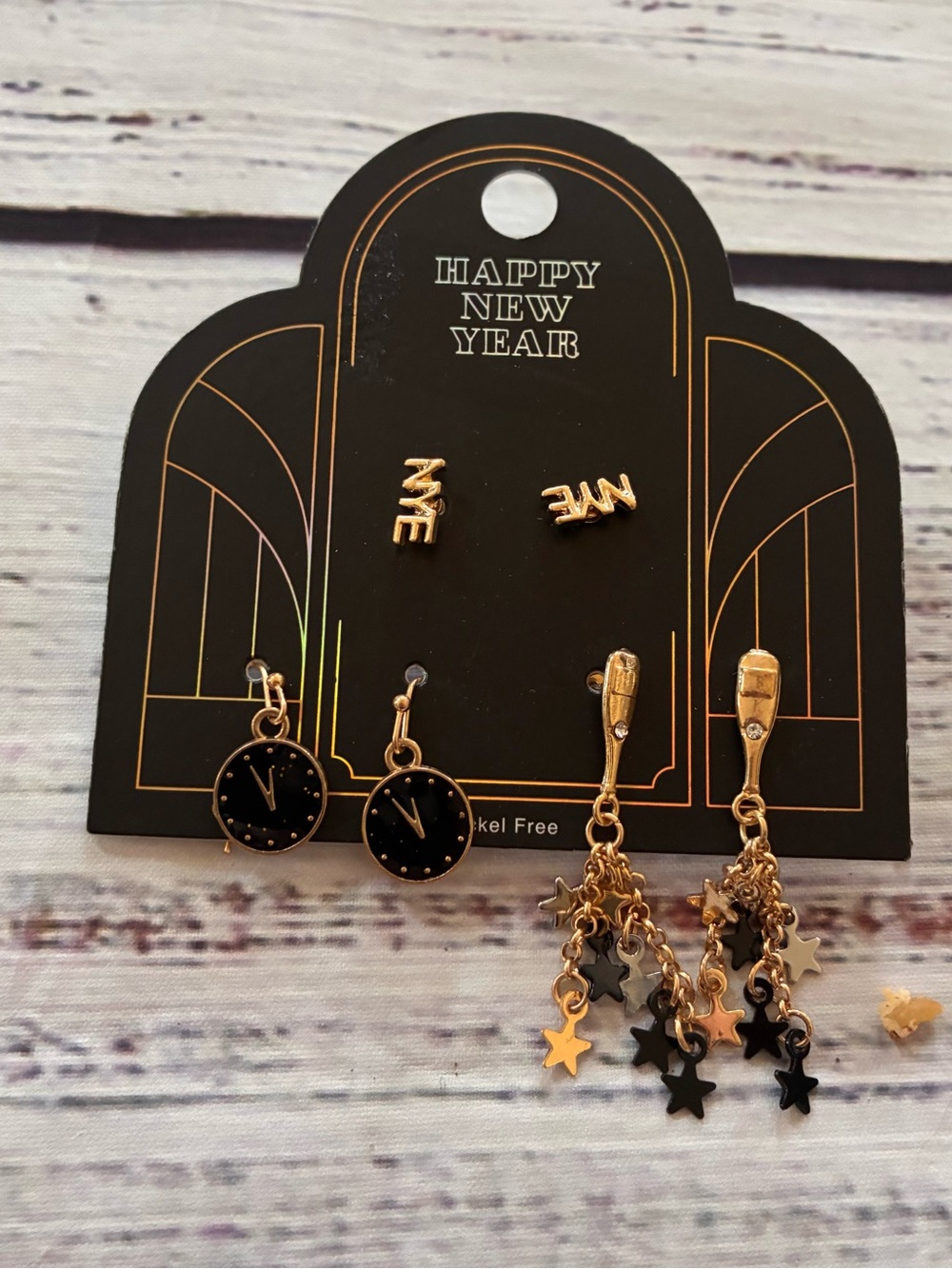 Target Gold Tone Trio Earring Set